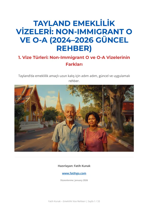 Tayland Emeklilik Vizeleri