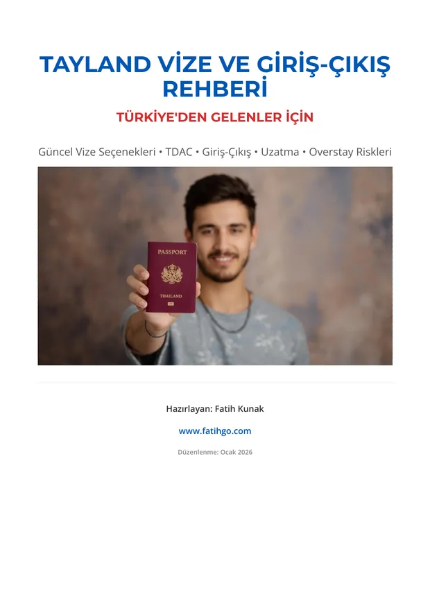 Tayland Vize Giriş-Çıkış Rehberi